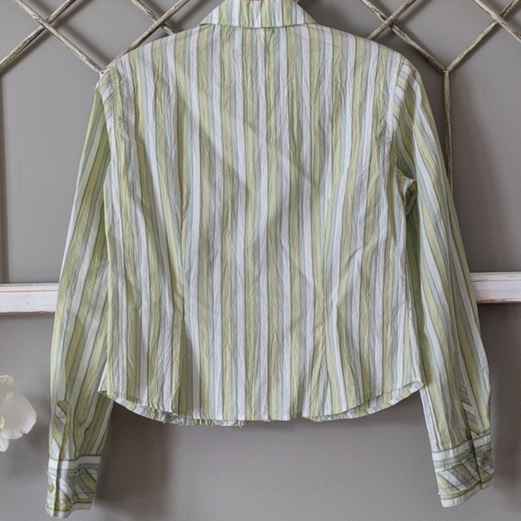 Anthropologie Odille cropped pintuck blouse 0 - Picture 6 of 8